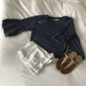 Bohemian Cropped Half Sleeve Tee